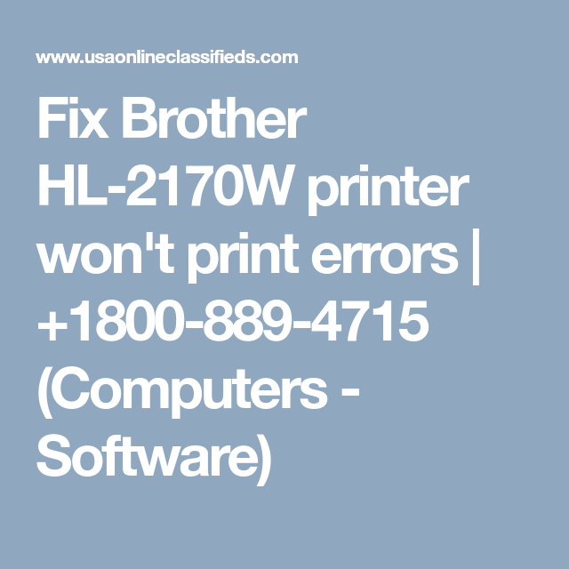 Brother Hl-2170w Installation Software For Mac